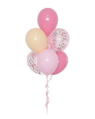 Pink Blush Delight: 6-Piece Balloon Bouquet" (FGB138) - Flowers Gifts and Balloons