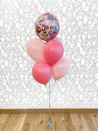 Baby Girl Balloon Bouquet (FGb317) - Flowers Gifts and Balloons