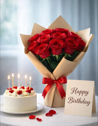 Premium Birthday Combo Set - Flowers Gifts and Balloons