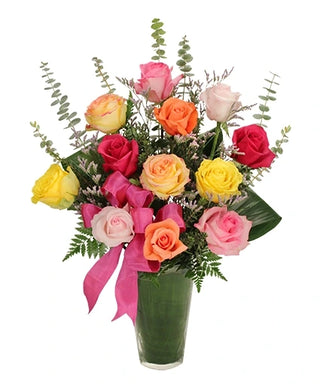 Rainbow Rose Symphony (FGB110) - Flowers Gifts and Balloons