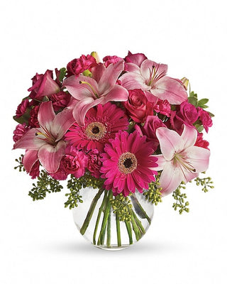 Vibrant Pink Floral Delight (FGB181) - Flowers Gifts and Balloons