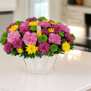 Basket of Joyful Blooms - Flowers Gifts and Balloons